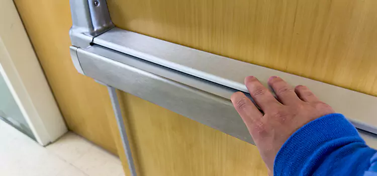 Installing a Push Bar on a Door Sand Springs